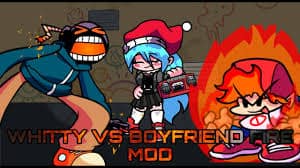 FNF vs Whitty Vs Boyfriend Fire Fight