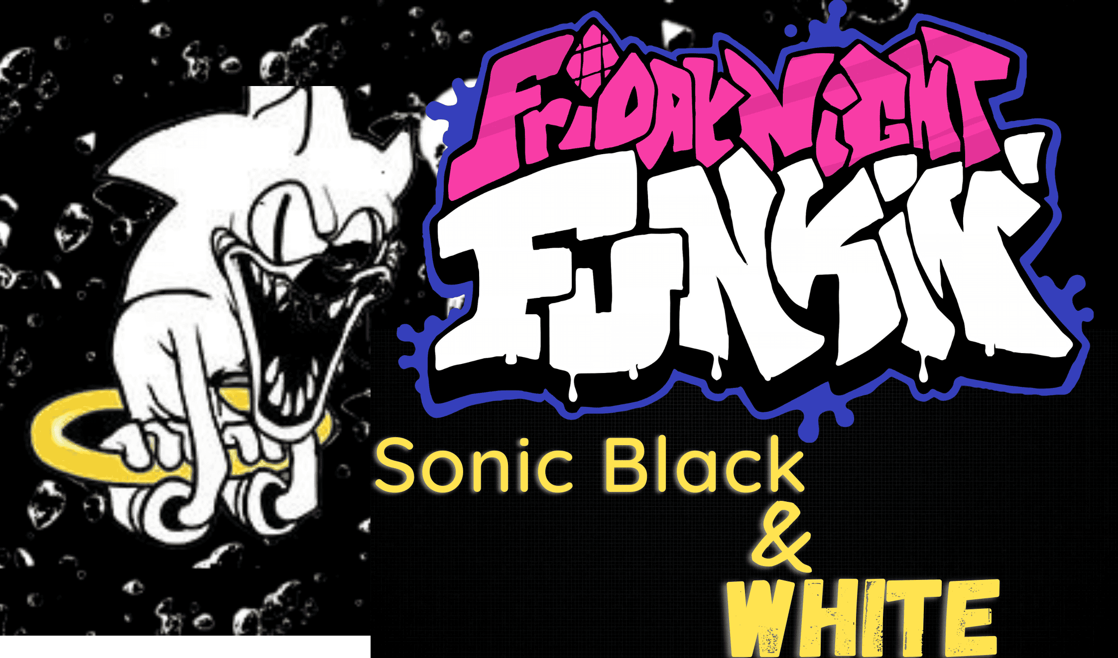 FNF vs Sonic Black And White thumbnail