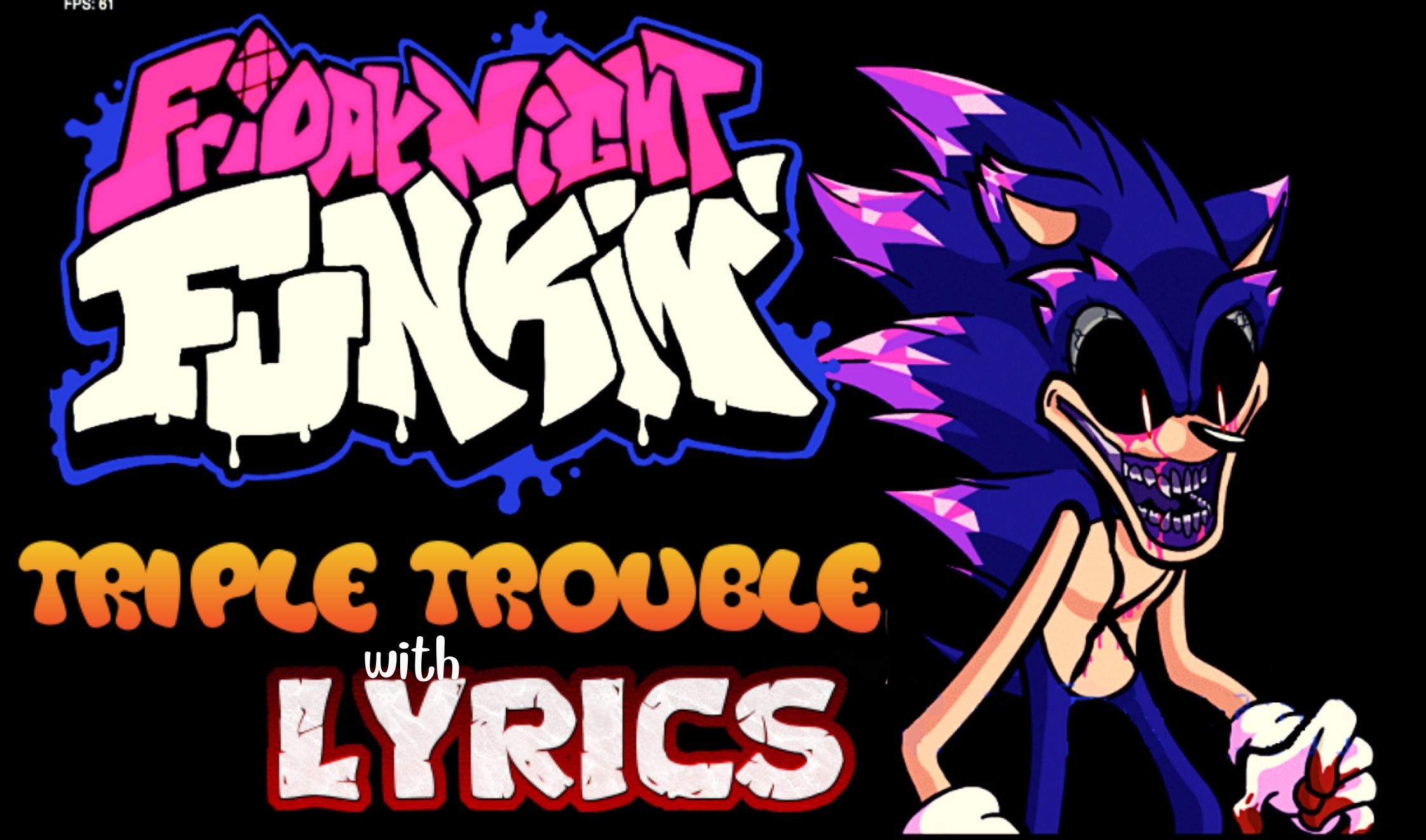 Triple Trouble with lyrics [Friday Night Funkin'] [Mods]