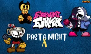FNF Pasta Night X Cuphead, Sans, Bendy