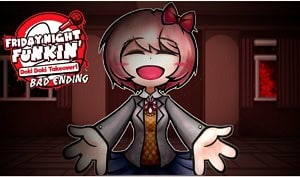 FNF Doki Doki Takeover! – Bad Ending