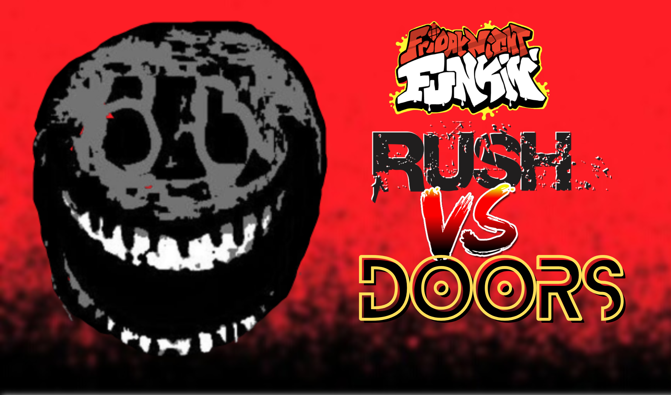 DOORS: Original Rush Jumpscare VS FNF Mod (Comparison) 